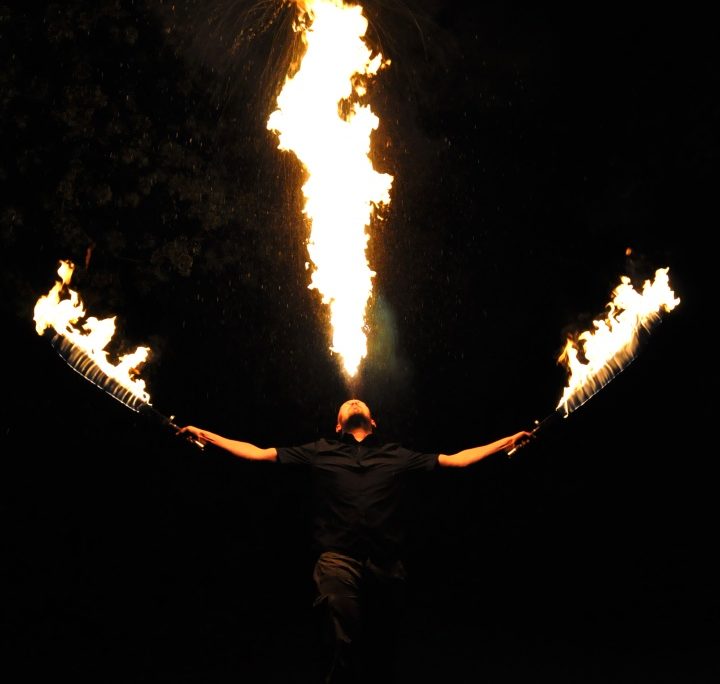Flamme hoch